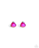 Paparazzi Sweetheart Stunner - Pink Heart Earrings