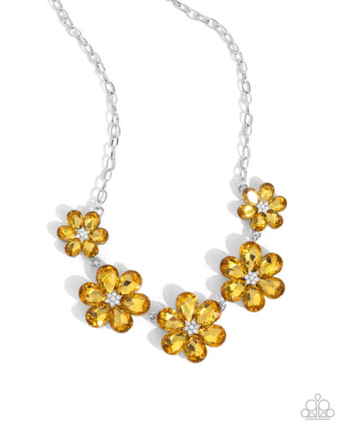 Paparazzi Whimsical Way- Yellow Necklace