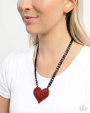 Paparazzi Atttractionate Action - Red Heart Necklace