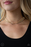 Paparazzi Necklace-Empower-HER-Ment-Gold - Veronica's Jewelry Paradise, LLC