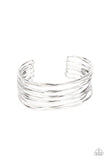 Paparazzi Nerves of Steel - Silver - Veronica's Jewelry Paradise, LLC