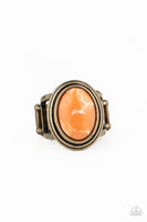 Paparazzi Cliff Dweller Demure - Orange - Veronica's Jewelry Paradise, LLC