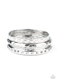 Paparazzi Revved Up Rhinestones - Silver - Veronica's Jewelry Paradise, LLC