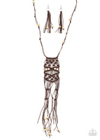 Paparazzi Macrame Majesty - Brown - Veronica's Jewelry Paradise, LLC