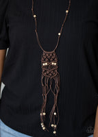 Paparazzi Macrame Majesty - Brown - Veronica's Jewelry Paradise, LLC