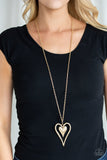Paparazzi Hardened Hearts - Gold - Veronica's Jewelry Paradise, LLC