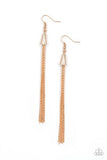 Paparazzi Shimmery Streamers- Gold - Veronica's Jewelry Paradise, LLC