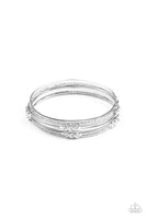 Paparazzi Stackable Sparkle - White - Veronica's Jewelry Paradise, LLC