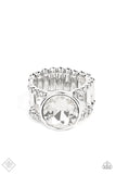 Paparazzi High Roller Sparkle - White - Veronica's Jewelry Paradise, LLC