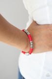 Paparazzi Stacked In Your Favor - Red - Veronica's Jewelry Paradise, LLC