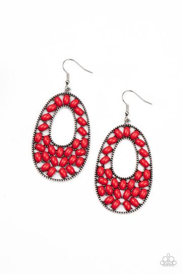 Paparazzi Beaded Shores - Red - Veronica's Jewelry Paradise, LLC