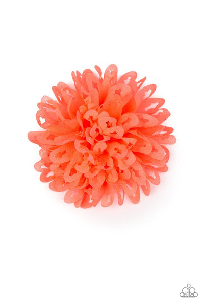 Paparazzi Floral Flirt Hair Clip - Orange - Veronica's Jewelry Paradise, LLC