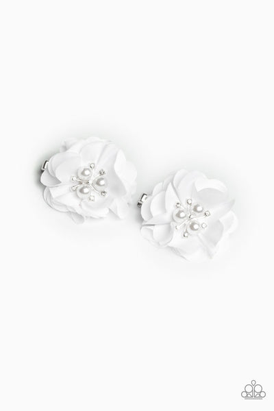 Paparazzi Diamond Dew Hair Clip - White - Veronica's Jewelry Paradise, LLC