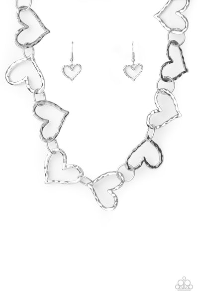 Paparazzi Vintagely Valentine - Silver - Veronica's Jewelry Paradise, LLC