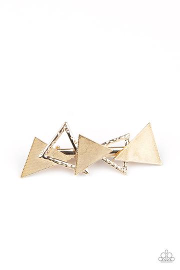 Paparazzi Know All The TRIANGLES - Gold - Veronica's Jewelry Paradise, LLC