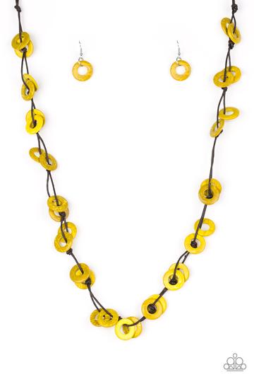 Paparazzi Waikiki Winds - Yellow - Veronica's Jewelry Paradise, LLC