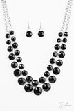 Iconic - Paparazzi Zi Necklace Vintage Black Stone - Veronica's Jewelry Paradise, LLC