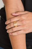 Paparazzi Rough Around The Edges - Gold - Veronica's Jewelry Paradise, LLC
