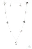 Paparazzi Champagne On The Rocks - Lanyard - Silver - Veronica's Jewelry Paradise, LLC