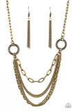 Paparazzi CHAINS of Command - Brass - Veronica's Jewelry Paradise, LLC