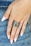 Paparazzi Checkered Couture - Silver - Veronica's Jewelry Paradise, LLC