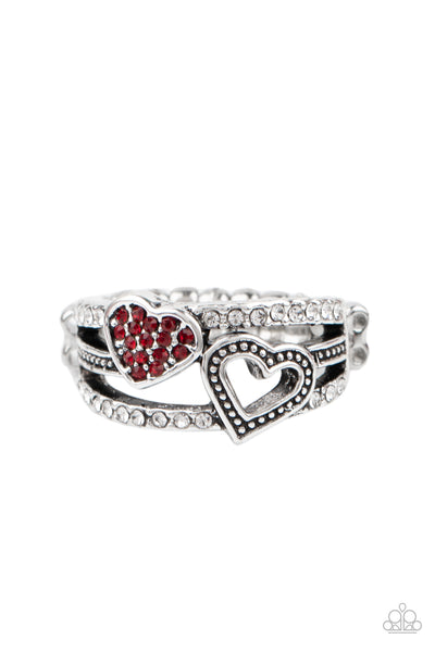 Paparazzi You Make My Heart BLING - Red - Veronica's Jewelry Paradise, LLC