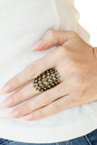 Paparazzi Fiercely Flashy - Brass - Veronica's Jewelry Paradise, LLC