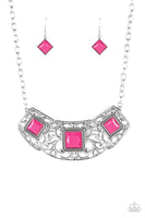 Paparazzi Feeling Inde-PENDANT- Pink - Veronica's Jewelry Paradise, LLC