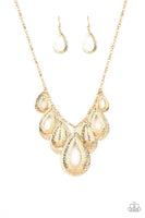 Paparazzi Teardrop Tempest - Gold - Veronica's Jewelry Paradise, LLC