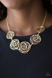 Paparazzi Rosy Rosette- Gold - Veronica's Jewelry Paradise, LLC