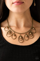 Paparazzi Rustic Ritz Necklace - Brass - Veronica's Jewelry Paradise, LLC