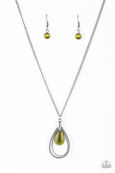 Paparazzi Teardrop Tranquility- Green - Veronica's Jewelry Paradise, LLC