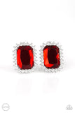 Paparazzi Downtown Dapper- Red (Clip-on) - Veronica's Jewelry Paradise, LLC