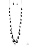 Paparazzi GLOW And Steady Wins The Race- Black Lanyard - Veronica's Jewelry Paradise, LLC