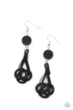 Paparazzi Earring Twisted Torrents - Black - Veronica's Jewelry Paradise, LLC
