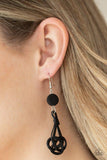 Paparazzi Earring Twisted Torrents - Black - Veronica's Jewelry Paradise, LLC