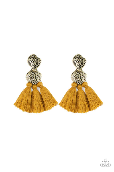 Paparazzi Tenacious Tassel- Yellow - Veronica's Jewelry Paradise, LLC