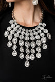 Paparazzi Mesmerize 2019 Zi Collection- White Rhinestone Necklace