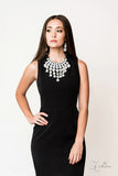 Paparazzi Mesmerize 2019 Zi Collection- White Rhinestone Necklace