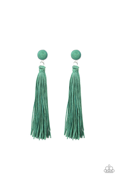 Paparazzi Tightrope Tassel- Green - Veronica's Jewelry Paradise, LLC