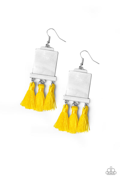 Paparazzi Tassel Retreat- Yellow - Veronica's Jewelry Paradise, LLC