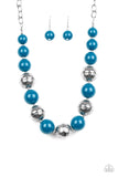 Paparazzi Floral Fusion Necklace - Blue - Veronica's Jewelry Paradise, LLC