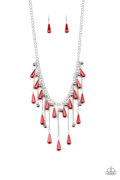 Paparazzi Fleur de Fringe - Red - Veronica's Jewelry Paradise, LLC