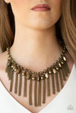 Paparazzi Industrial Intensity - Brass - Veronica's Jewelry Paradise, LLC