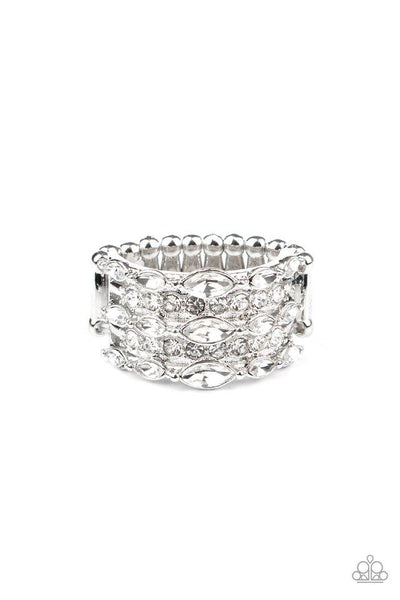 Paparazzi Diva Diadem - White - Veronica's Jewelry Paradise, LLC