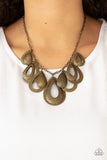 Paparazzi Teardrop Tempest - Brass - Veronica's Jewelry Paradise, LLC