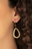 Paparazzi Teardrop Tempest - Brass - Veronica's Jewelry Paradise, LLC