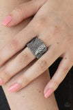 Paparazzi Industrial Indentation - Black - Veronica's Jewelry Paradise, LLC
