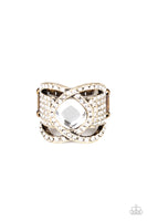 Paparazzi Triple Crown Twinkle Ring - Brass - Veronica's Jewelry Paradise, LLC