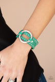 Paparazzi Studded Statement-Maker - Green - Veronica's Jewelry Paradise, LLC